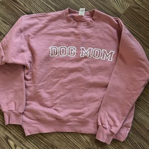 Pink DOG MOM crewneck